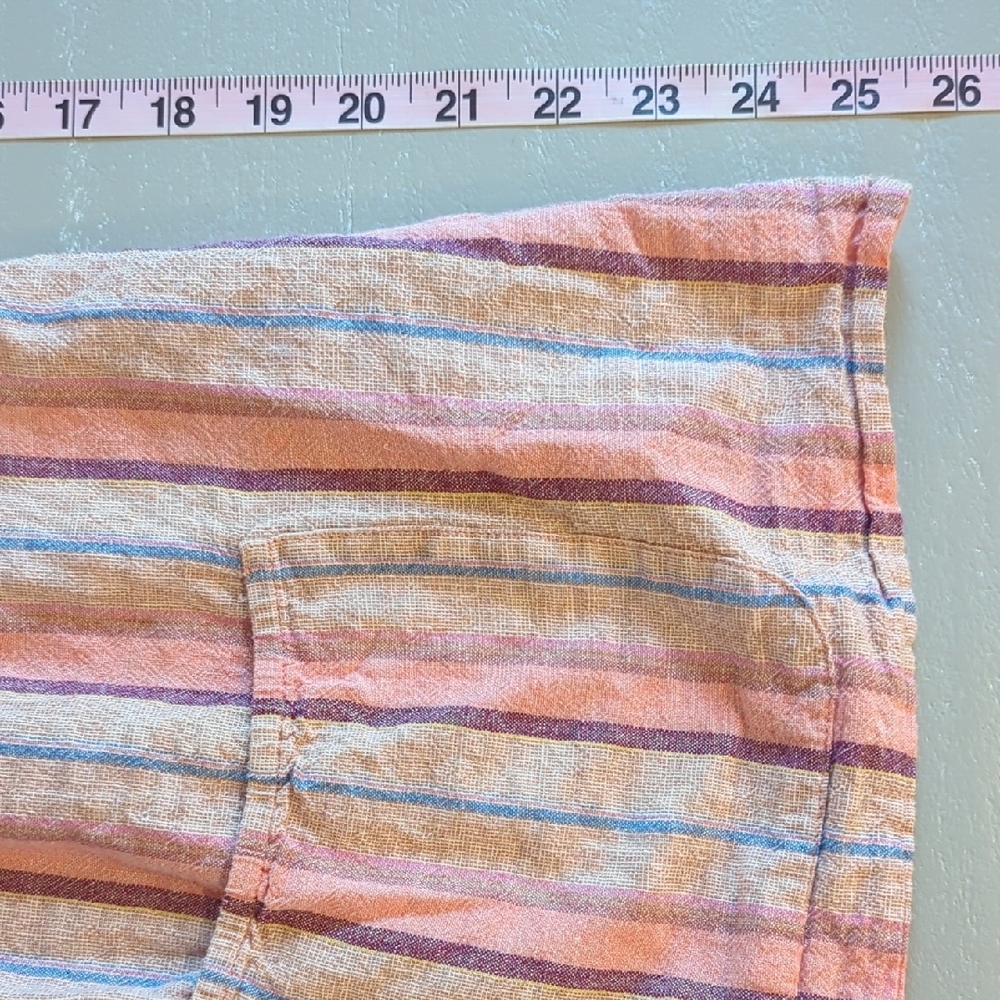 Maeve Anthropologie Babydoll Tank Top size 8 Pink Stripes - Picture 7 of 7